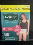 Depend Fit-flex Incontinence Underwear For Women Max Absorbency MEDIUM-42 Count. Fixed Price $43.97.