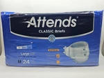 24 Pk. Attends Classic Briefs Large 44"-58" Heavy To Severe BRB30. Fixed Price $15.99.