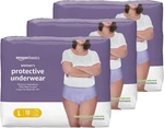 Amazon Basics Women's Protective Underwear, Large, 54 Count. Fixed Price $25.49.