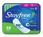 Stayfree Maxi Pads For Women, Super Protection Absorption - 66 Count. Fixed Price $11.99.
