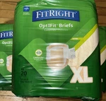 Medline Fitright Optifit Ultra Briefs, Heavy Absorbency, Xl, 80 Ct 4 Pack. Fixed Price $45.00.