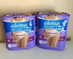 2 Always Discreet Women's Xl (15 Underwear Per Pack) Zero Leaks Odors (sealed). Fixed Price $38.80.