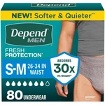 Qty 80 S/m Depend Fresh Protection Men Incontinence Underwear Small Medium. Fixed Price $59.99.