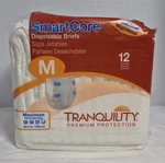 Tranquility Smartcore Disposable Briefs Adult Size Medium Diaper W/ Tabs Qty 12. Fixed Price $8.99.