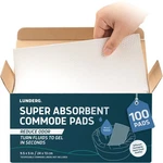 Lunderg Super Absorbent Commode Pads - Medical Grade Value Pack 100 Count For. Fixed Price $44.75.