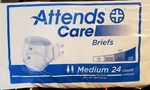 Attends Care Medium Size Adult Incontinence Briefs Heavy Absorbency 24 Pack. Fixed Price $21.99.