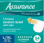 New Unisex Assurance Incontinence Underwear, L/xl, Maximum Absorbency (34COUNT). Fixed Price $22.99.