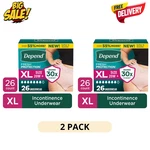 Pk Depend Fresh Protection Womens Underwear Xl 26CT Incontinence Adult Diapers. Fixed Price $48.99.
