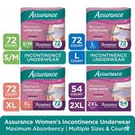 Assurance Women's Incontinence Postpartum Underwear Maximum Absorbency 52 Count. Fixed Price $26.49.