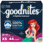 Goodnites Girls' Nighttime Bedwetting Disposable Underwear - Size Xs 44CT. Fixed Price $35.74.