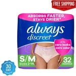 Always Discreet Maximum Protection Incontinence Underwear For Women, S/m, 32. Fixed Price $26.01.