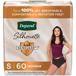 Depend Silhouette Women's Incontinence Underwear Small 60 Count Maximum Absor.... Fixed Price $89.36.