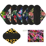 7PCS/SET Reusable Menstrual Pads Including 1PC Mini Wet Bag +6PCS Bamboo Char.... Fixed Price $15.26.