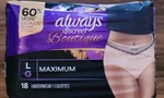 Always Discreet Boutique Size Large Women Incontinence Underwear 18 Count. Fixed Price $33.92.