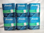Presto Supreme Adult Briefs With Tabs Size Medium 32-44 Waist 16CT Sealed.... Fixed Price $48.00.
