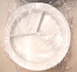 Sammons Preston Partitioned Scoop Dish, Melamine Divided Plate 8.5" Set Of 6. Fixed Price $49.99.