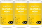 Amazon Basics Disinfecting Wipes, Lemon Scent, 255 Count (3 Packs Of 85). Fixed Price $19.95.