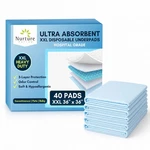 Nurture 40 Xl Heavy Duty Absorbent Bed Pads W/ Adhesive Disposable Chux. Fixed Price $46.95.