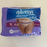 Always Discreet Women's Disposable Underwear-sz Xl (20-26)- 15 Ct- Maxi. Fixed Price $29.99.