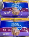 64 Count Always Discreet Adult Incontinence Underwear For Women And Postpartum. Fixed Price $37.95.