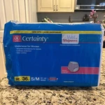 Walgreens Certainty Women's Underwear, Maximum Absorbency, S/m 36 Count. Fixed Price $13.00.