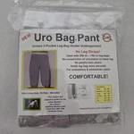 Uro Bag Pants Unisex 3XL Xxxl 2-POCKET Leg Holder Undergarment Gray New. Fixed Price $24.95.