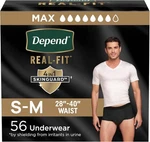Depend Real Fit Adult Diapers, Incontinence Underwear For Small/medium, Black. Fixed Price $76.88.