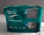 Rely Incontinence Briefs Maximum Underwear Pack Small Size 20" To 34" Waist. Fixed Price $9.99.