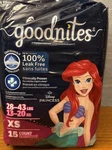 15 Count Goodnites Girl Night Time Underwear Size Xs 3-5 Disney Little Mermaid. Fixed Price $13.19.