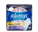 Always Ultra Thin Pads For Women Extra Heavy Overnight Absorbency, With Wings,. Fixed Price $19.47.