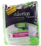 Always Discreet 7 Underwear S/m 115-190 Lbs Sensitive Bladder Leaks Protection. Fixed Price $17.99.