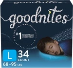 Goodnites Nighttime Bedwetting Underwear, Boys' (68-95 Lb.), 34CT. Fixed Price $43.99.