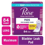 Poise Incontinence Pads For Women, 5 Drop Maximum Absorbency, Long Length. Fixed Price $27.92.