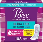 Poise Ultra Thin Incontinence Pads & Postpartum For Bladder Leaks, 5 Drop. Fixed Price $83.99.
