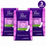 Poise Daily Liners Fresh Protection - Very Light Long 81 Count 3 Pack. Fixed Price $33.99.