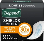 Depend Incontinence Shields For Men Drips, Light Absorbency, 90 Ct, New!. Fixed Price $31.95.