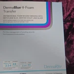Dermarite Dermablue+ Foam Transfer Antimicrobial Wound Dressing 4X4 10/BOX. Fixed Price $17.99.