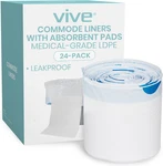 Vive Commode Liners With Absorbent Pads - Portable Toilet Bedside Chair Replacem. Fixed Price $25.73.