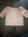 American Apparel Nude Pink Lace Top Xs Shoulder Pads! Y2K Indie Sleaze. Fixed Price $13.43.