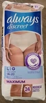 Always Discreet.sensitive Skin Underwear For Women Maximum+absorb Size Lg. 24 Ct. Fixed Price $30.59.