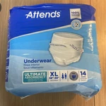 Attends Underwear Adult Xl Ultimate Absorbency 14 Count Briefs Extra Large. Fixed Price $12.99.