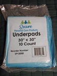 Secure Personal Care 30X30IN Disposable Underpads Heavy 10 Count. Fixed Price $9.99.