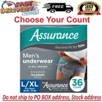 Assurance Men's Incontinence Underwear, L/xl, Maximum Absorbency. Fixed Price $20.97.