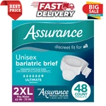 Assurance Unisex Briefs 2XL 48 Count Maximum Absorbency Adult Diapers Tabs. Fixed Price $34.97.