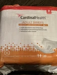 Cardinal Health Adult Briefs-size Extra Large Heavy Absorb 20 Count SIZE59-64. Fixed Price $15.00.