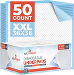 Disposable Adult Bed Pads 36" X Blue Chucks For Elderly Seniors, Incontinenc. Fixed Price $52.95.