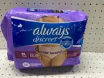 Always Discreet Max Large Underwear 17 Count Size. Fixed Price $34.85.
