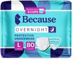 Because Overnight Absorbency Pull Ups - Adult Large (80 Count), White. Fixed Price $116.76.
