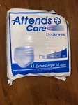 Attends Disposable Underwear X-large APV40 Moderate 14 Ct. Fixed Price $15.00.