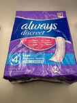 Always Discreet Moderate Long - 54 Count. Fixed Price $15.00.